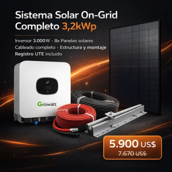 3kw 3,2kWp ongrid completo 3