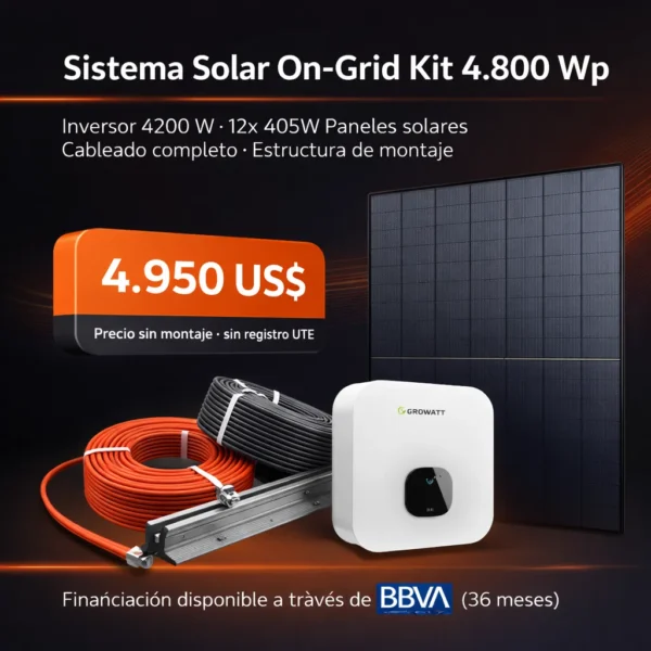 4,2kw 4,8kWp ongrid completo kit 1
