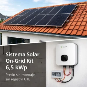 Sistema Solar On-Grid Kit 6,5 kWp – Autoinstalación